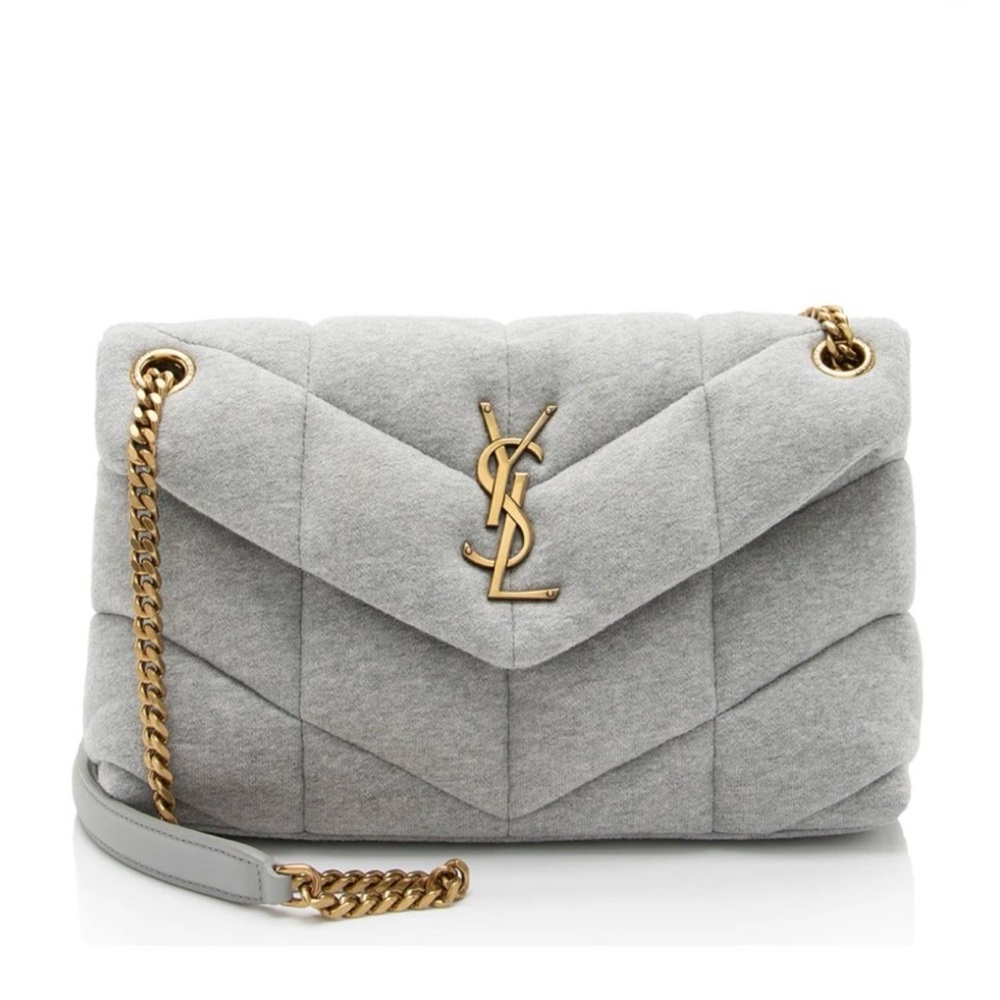 Saint Laurent Jersey Monogram Puffer LouLou Medium Shoulder Bag